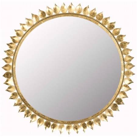 Safavieh Leaf Crown Sunburst Mirror- Antique Gold - 27 x 1.5 x 27 in. MIR4025A